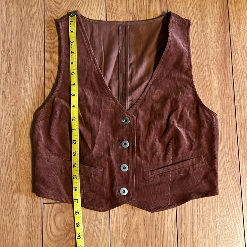 Windsor Rust Button-Up Vest - Picture 8 of 8